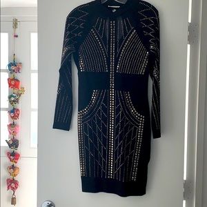 Black Cotton dress with sparkly !!!